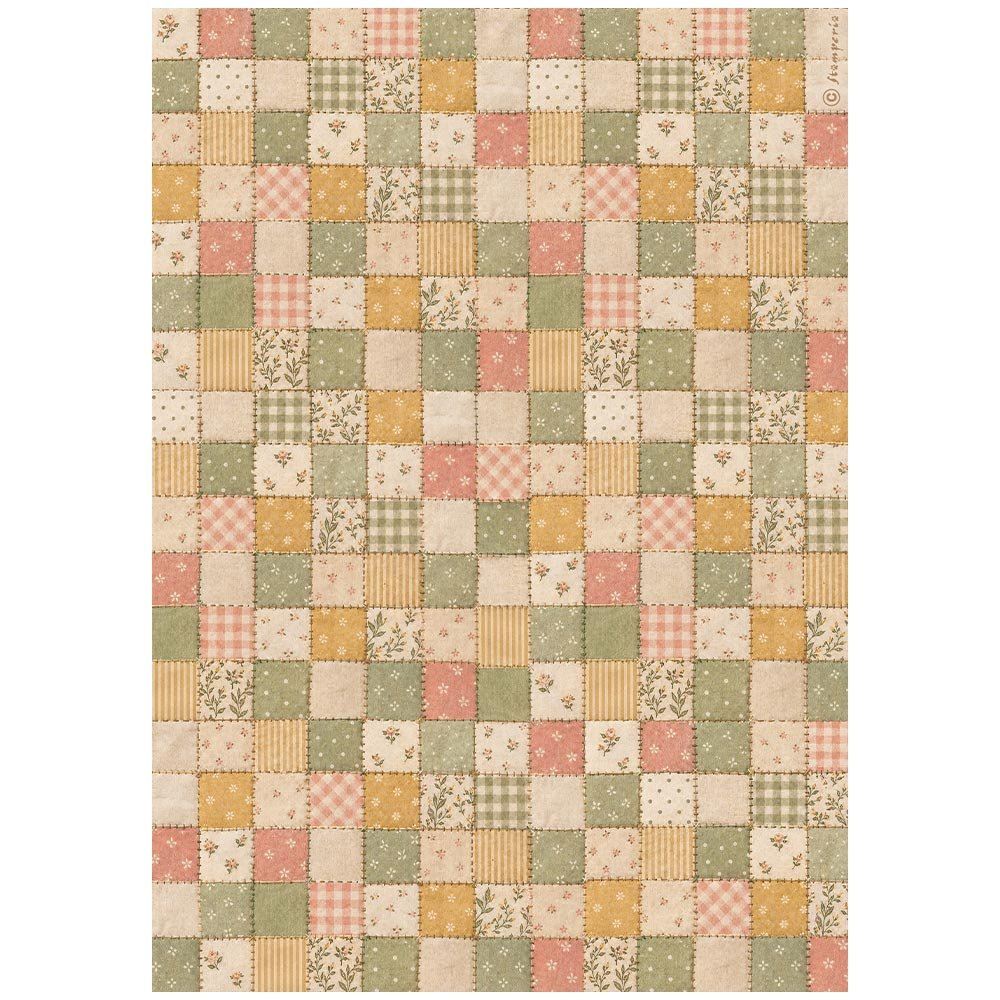 Carta di riso Cozy Family stoffa Stamperia