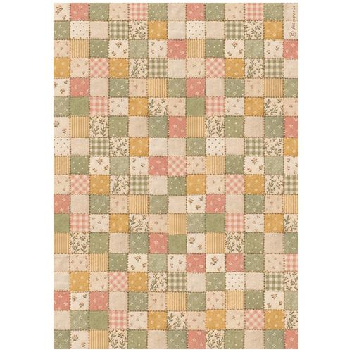 Carta di riso Cozy Family stoffa Stamperia