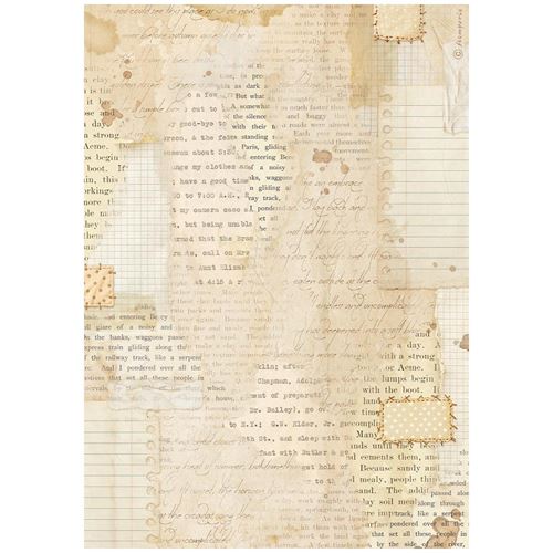 Carta di riso Cozy Family stralci di libri Stamperia