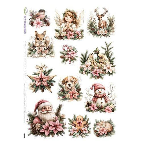 Carta di riso Elegante Natale