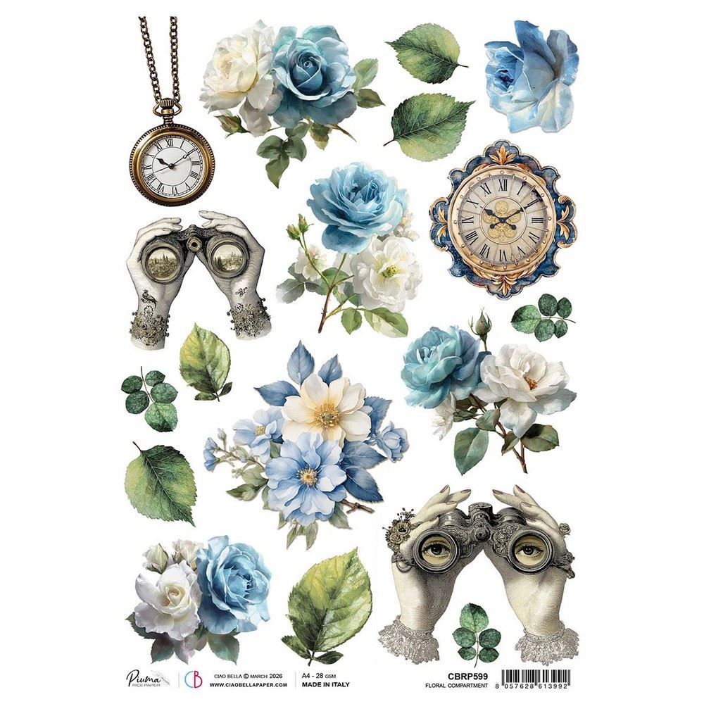 Carta di riso Floral Compartment Eastern Journey