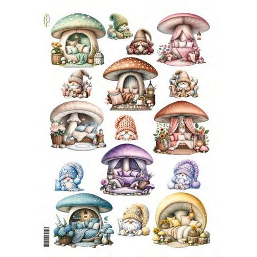 Carta di riso Funghi e Gnomi