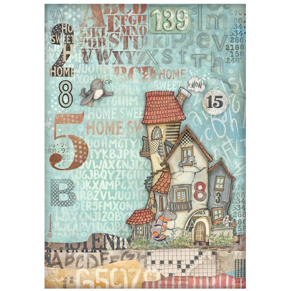 Carta di riso Furry Friends casetta Stamperia