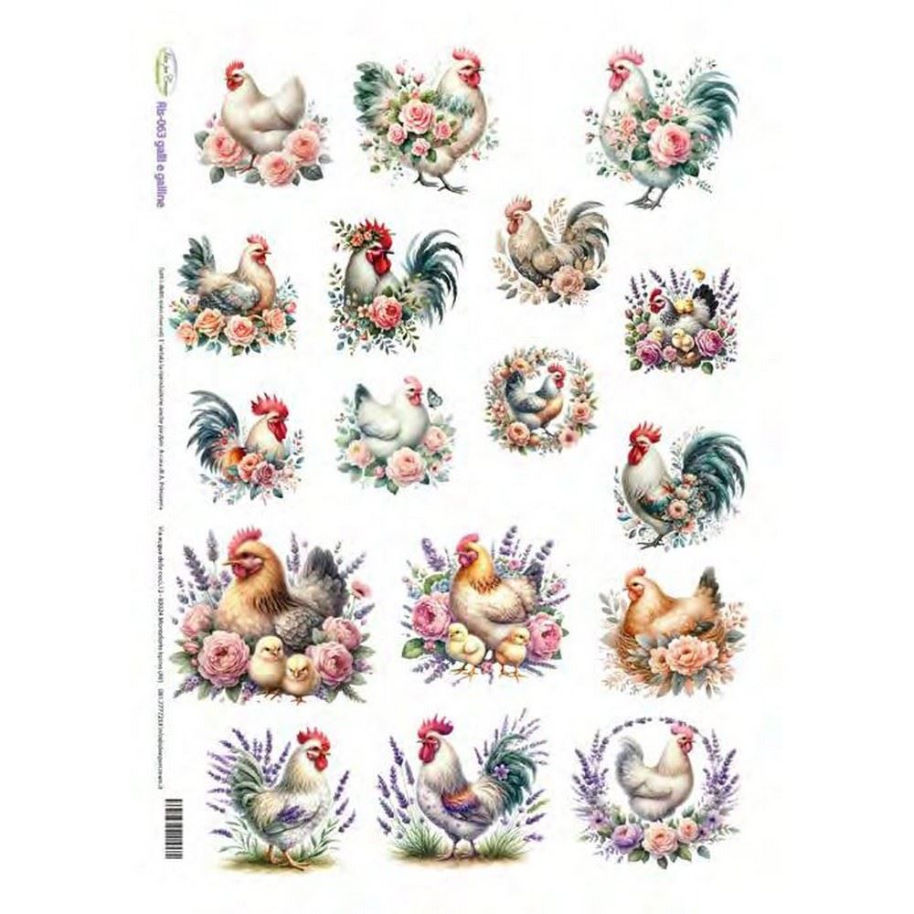 Carta di riso Gallo e Gallina
