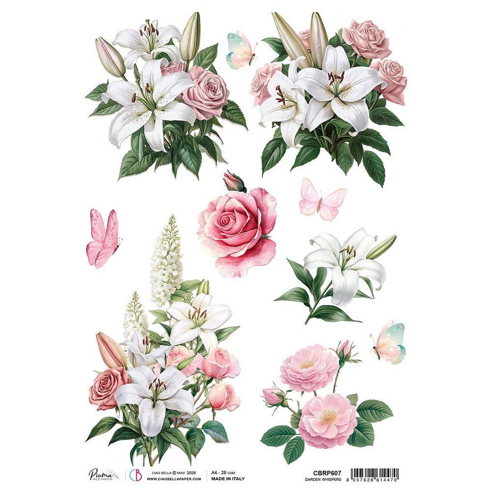 Carta di riso Garden Whispers Courtly Love