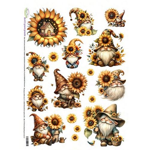 Carta di riso Gnomi Girasole