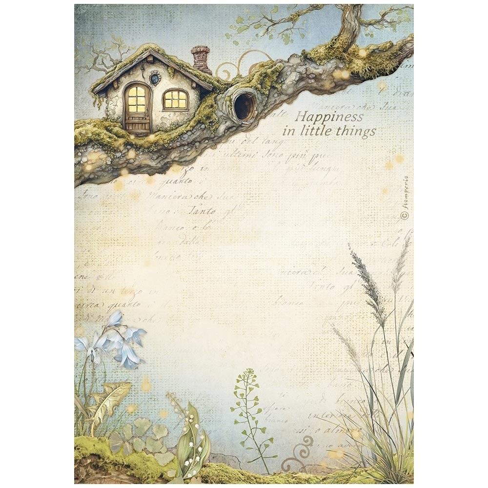 Carta di riso Hidden Grove casetta sull'albero Stamperia