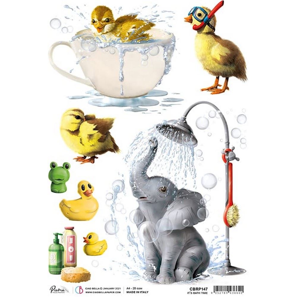 Carta di riso It's Bath Time