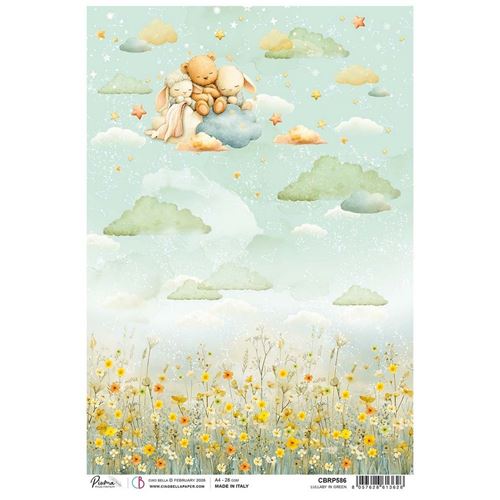 Carta di riso Lullaby in green Lunibloom