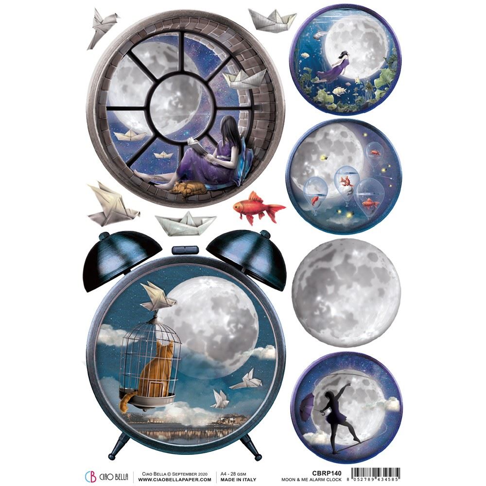 Carta di riso Moon & Me Alarm Clock