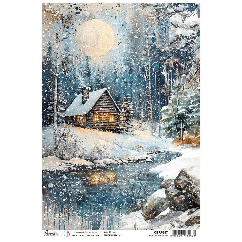 Carta di riso Night in the Wood Forest Tales