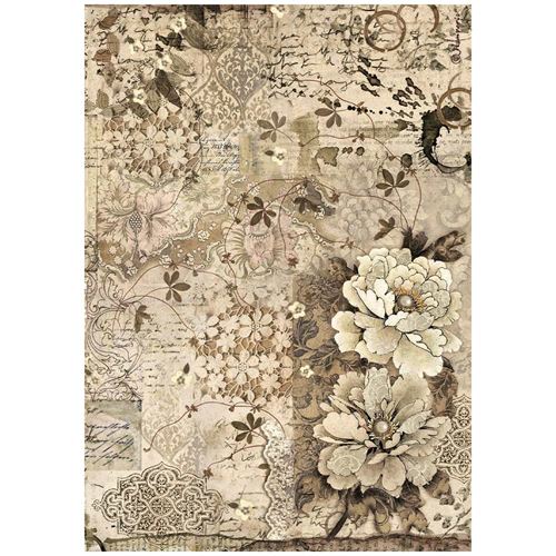 Carta di riso Old Lace fiori e pizzi Stamperia
