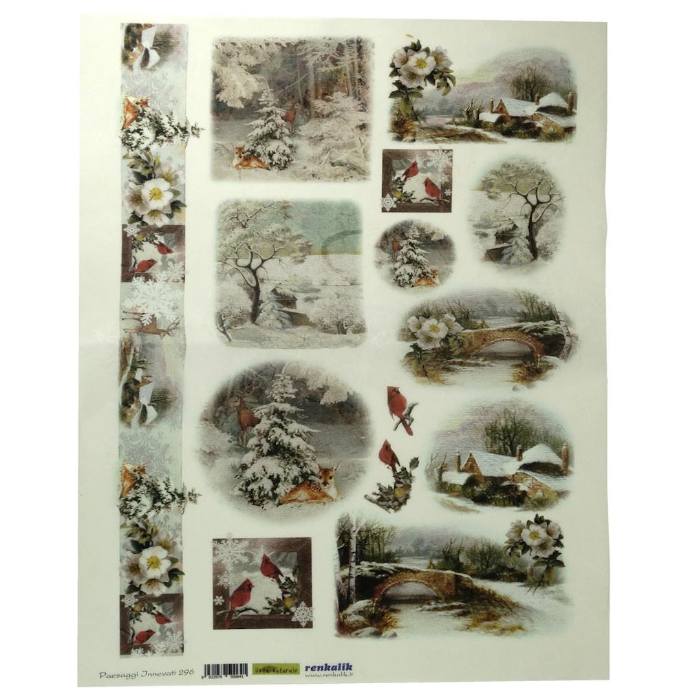 Carta di riso Paesaggi Innevati