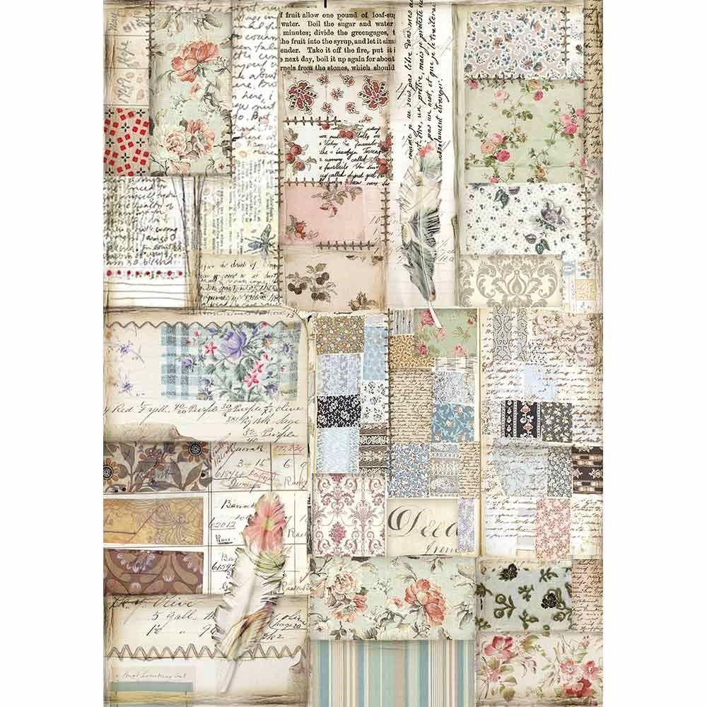 Carta di riso Patchwork piuma