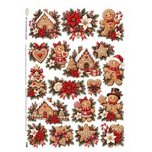 Carta di riso Poinsettia e Ginger