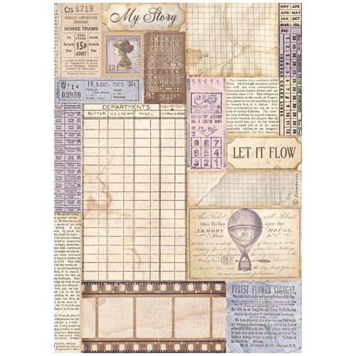 Carta di riso Quiet Days fotografia vintage Stamperia