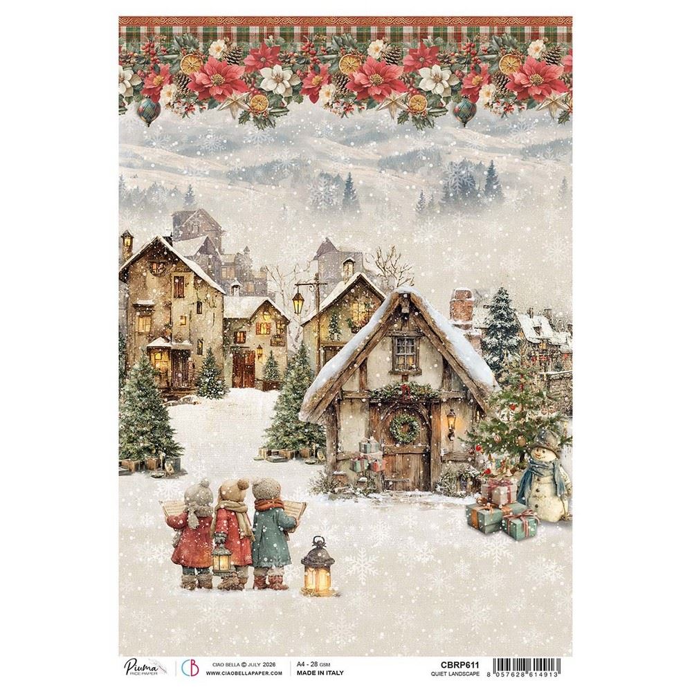 Carta di riso Quiet landscape Merry & Bright
