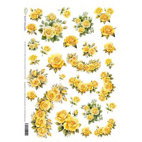 Carta di riso Rose Gialle