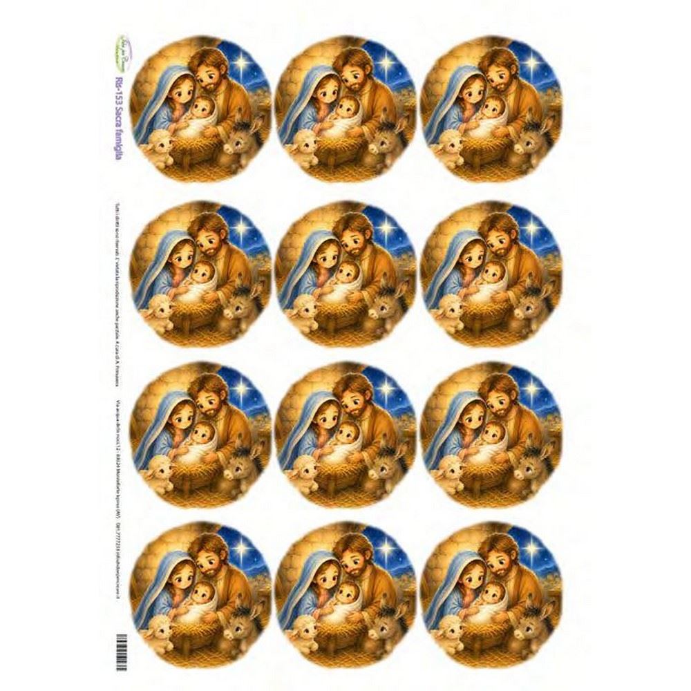 Carta di riso Sacra Famiglia 2