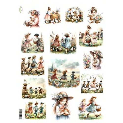 Carta di riso Scene Campestri Pasquali