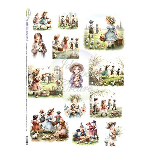 Carta di riso Scene Campestri