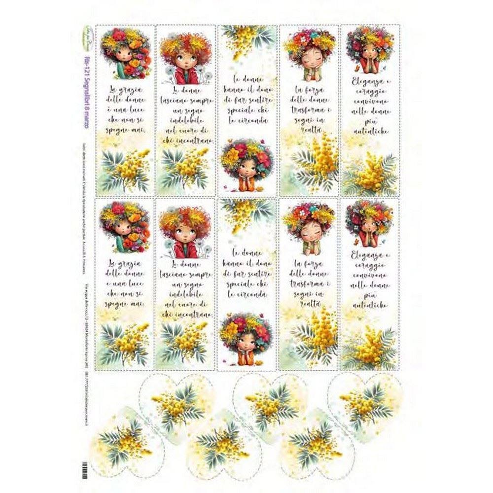 Carta di riso Segnalibri 8 Marzo