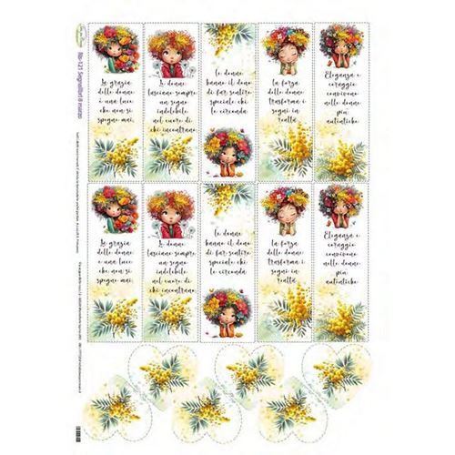 Carta di riso Segnalibri 8 Marzo