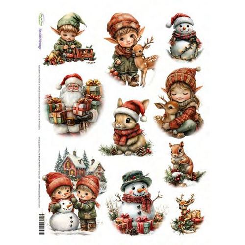 Carta di riso Soggetti Vintage Natale