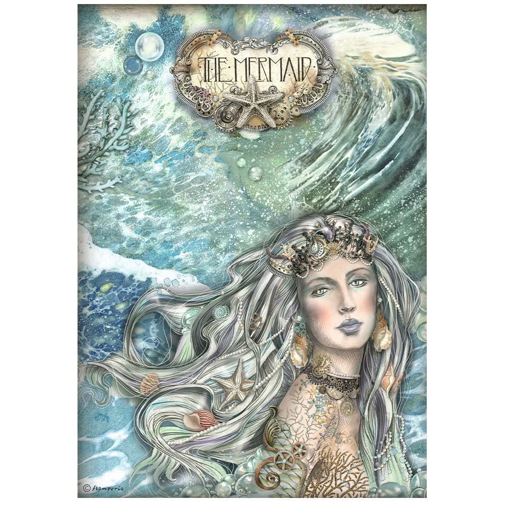 Carta di riso Songs of the Sea The Mermaid Stamperia