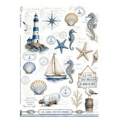 Carta di riso Stile marino