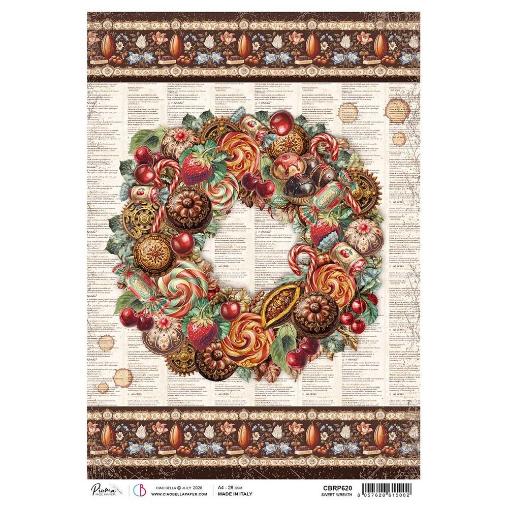 Carta di riso Sweet wreath Chocolate Wanderlust