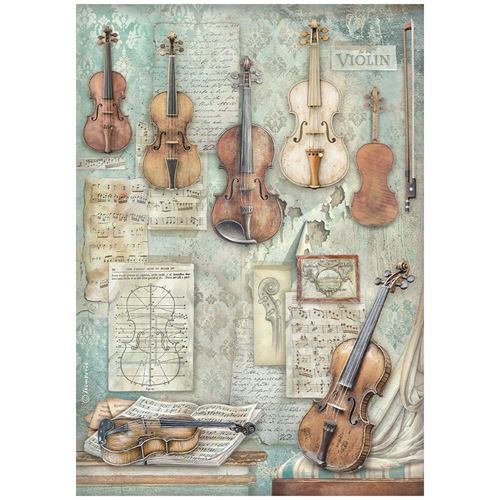 Carta di riso Symphony violini Stamperia