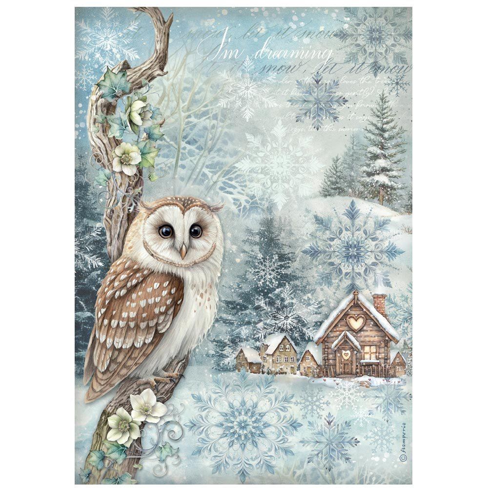 Carta di riso The Owl's House gufetto Stamperia