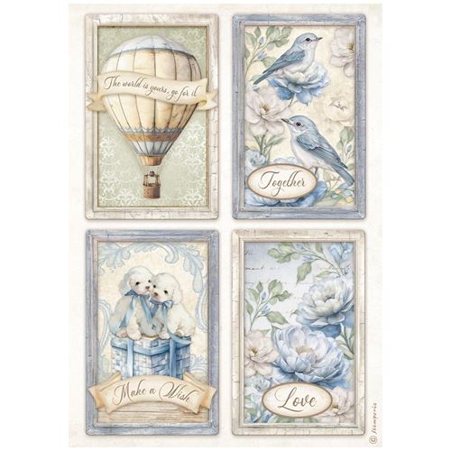 Carta di riso Timeless 4 cards Stamperia