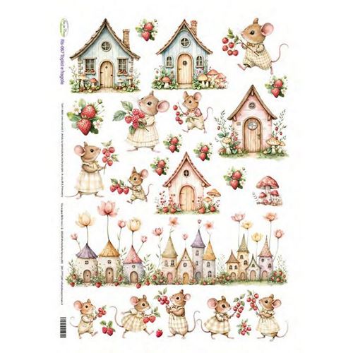 Carta di riso Topini e fragole