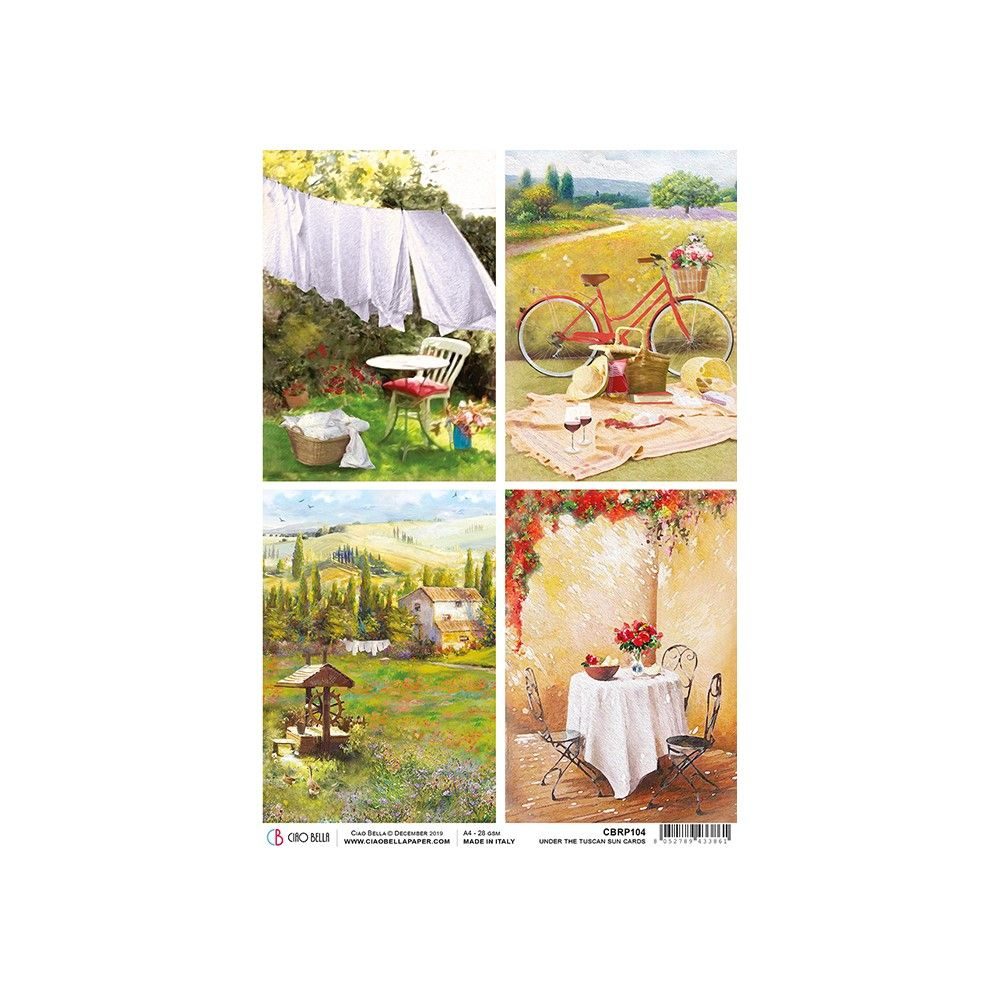 Carta di riso Under the Tuscan Sun Cards