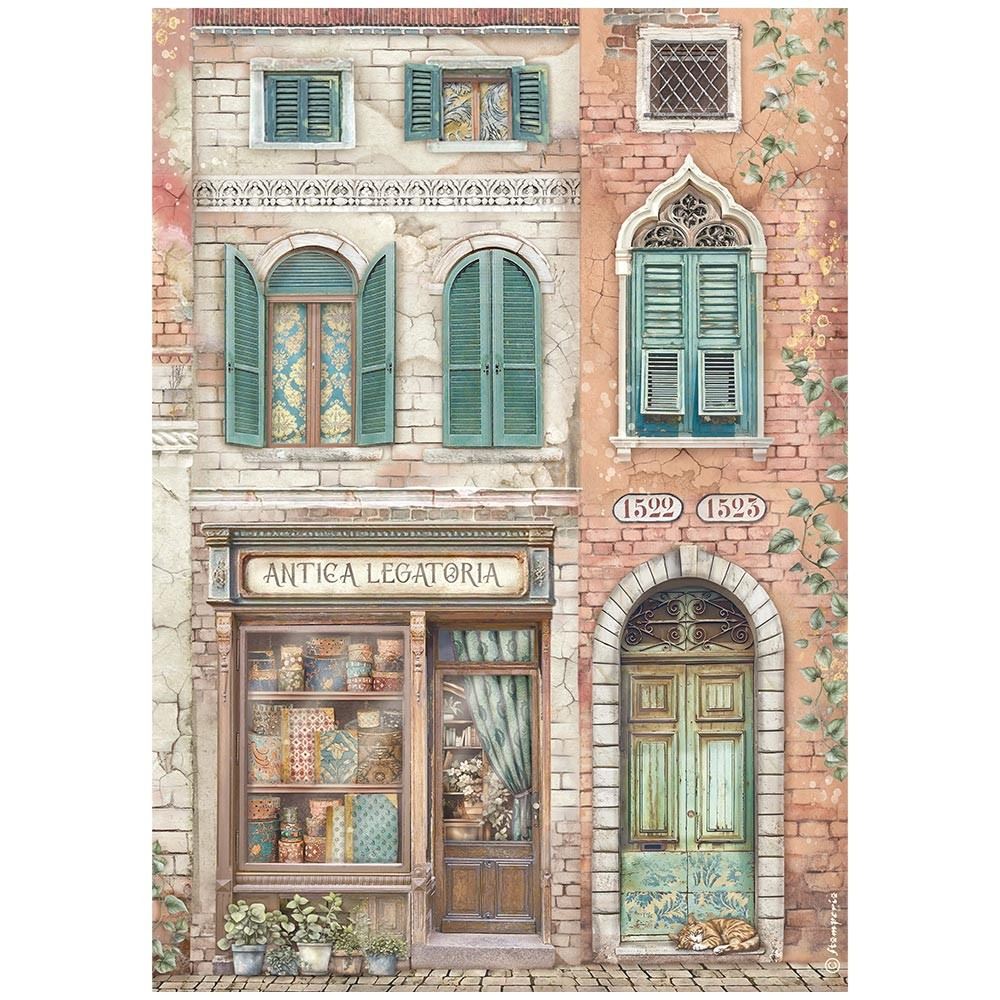Carta di riso Venice City of Art Antica Legatoria Stamperia