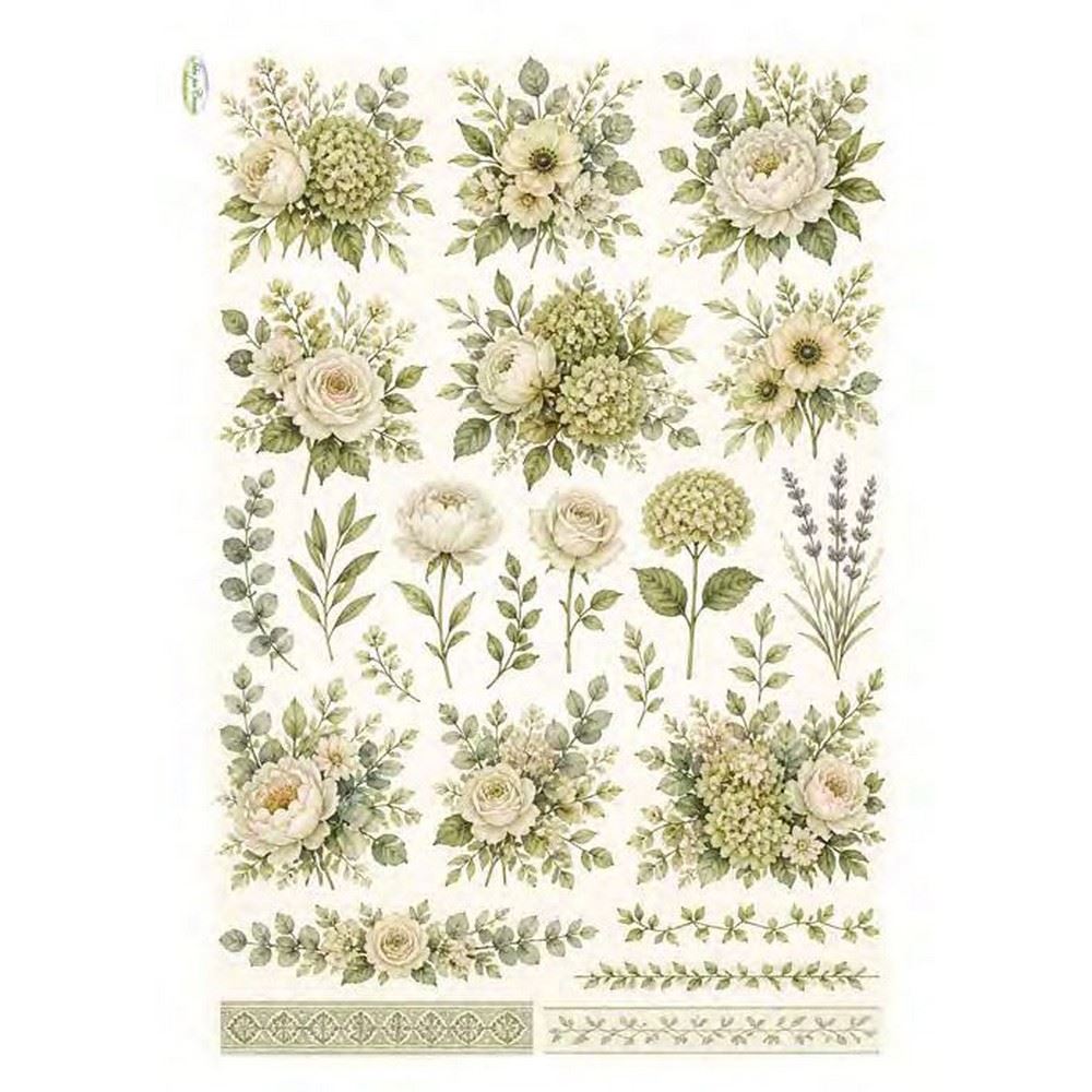 Carta di riso Verde Salvia