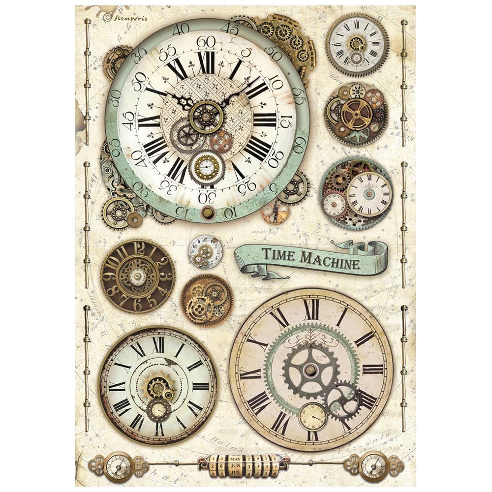 Carta di riso Voyages Fantastiques orologio Stamperia