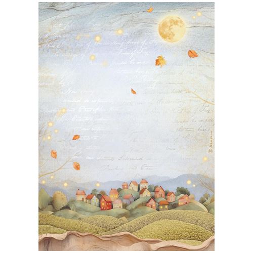 Carta di riso Whispering Woods colline Stamperia