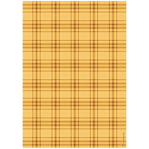Carta di riso Whispering Woods tessuto tartan Stamperia