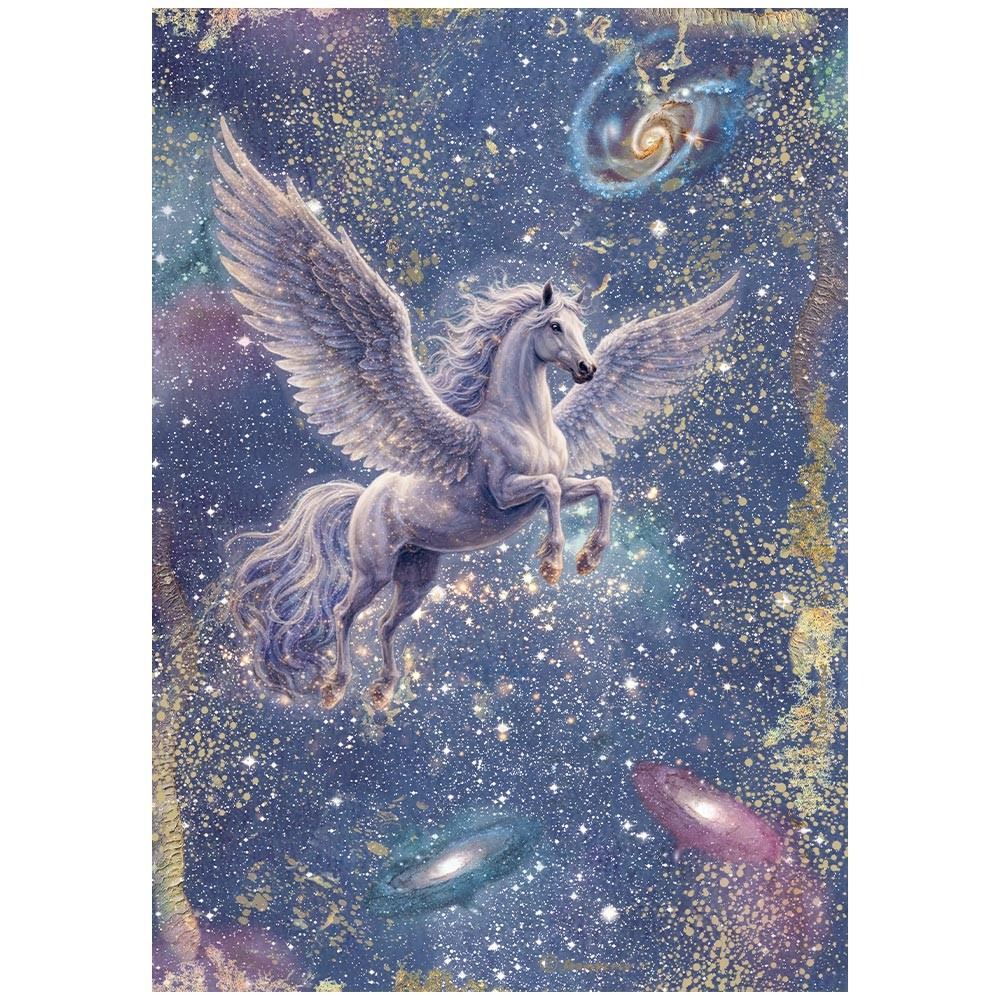 Carta di riso White Cosmos Pegaso Stamperia