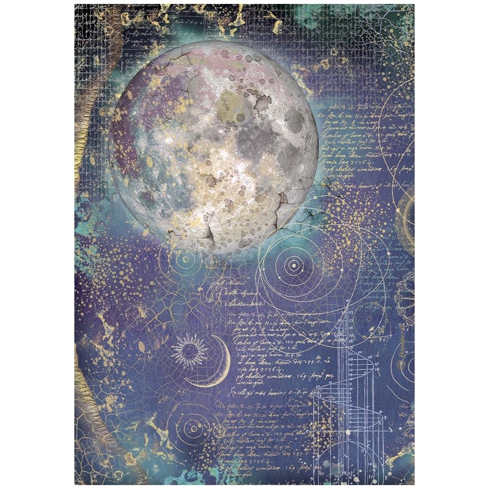 Carta di riso White Cosmos luna Stamperia
