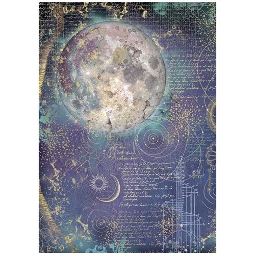 Carta di riso White Cosmos luna Stamperia