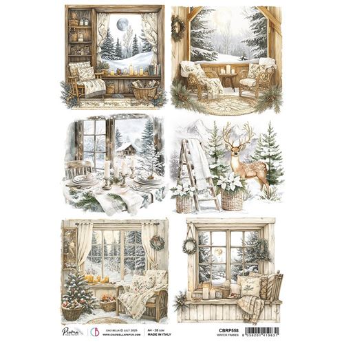 Carta di riso Winter Frames Winter Season