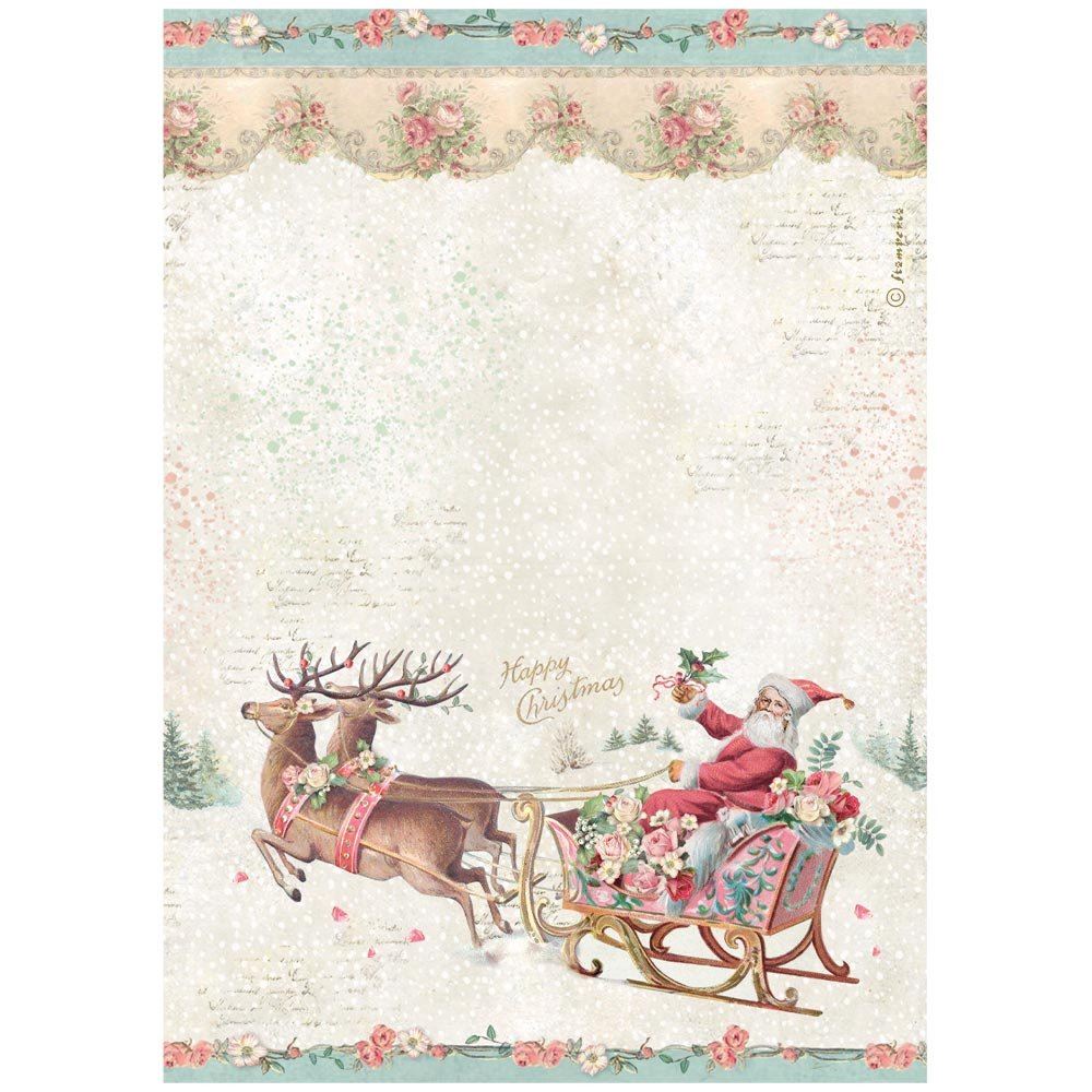 Carta di riso Winter Magic Santa Claus Stamperia
