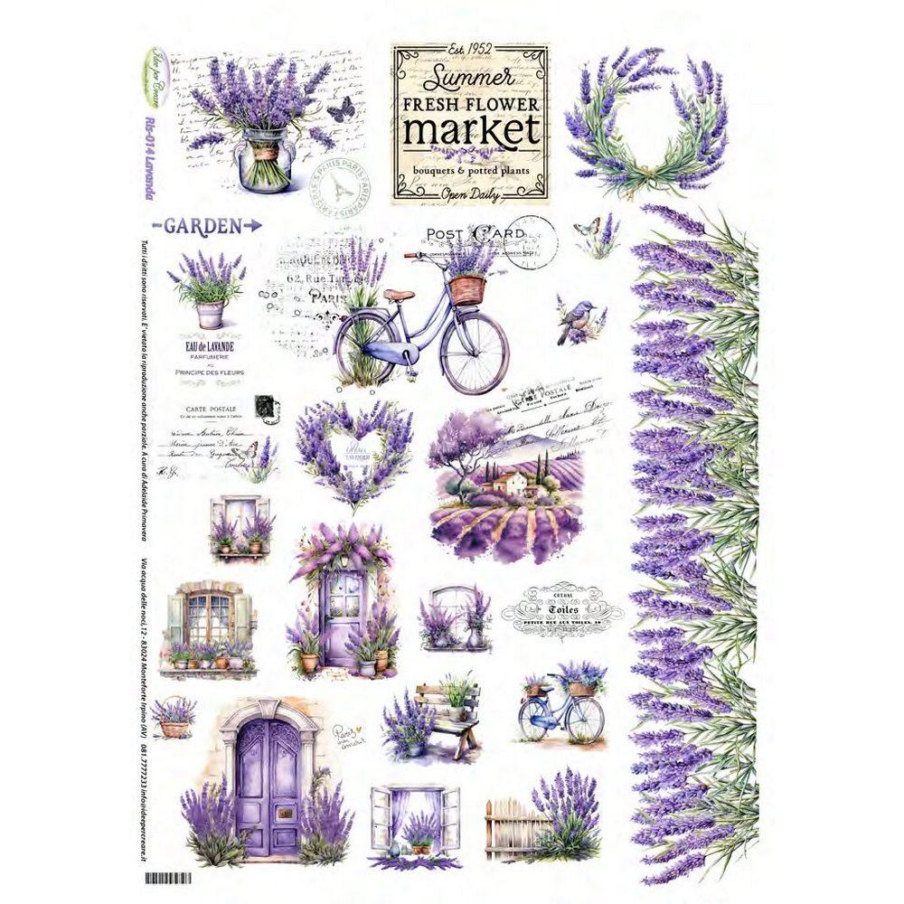 Carta di riso con Lavanda