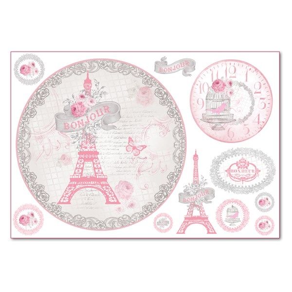 Carta di riso da découpage Tour Eiffel
