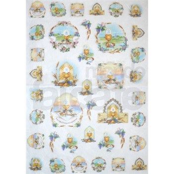 Carta di riso decoupage Comunione