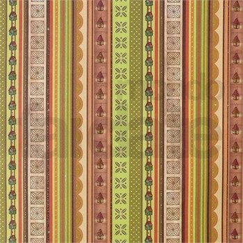 Carta scrap Bordure Casette e Lanterne